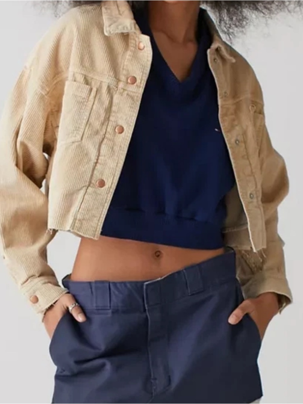 Urban Outfitters Cropped Corduroy Jacket Size small